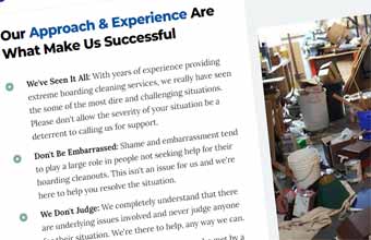 Website design for hoarding cleaning & junk removal companies