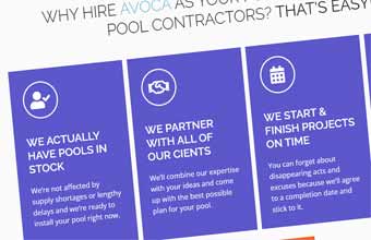 Client Focused Website Design for Swimming Pool Companies